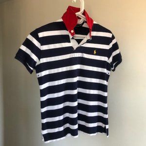 🏇 RALPH LAUREN POLO SHIRT IN BLUE AND WHITE